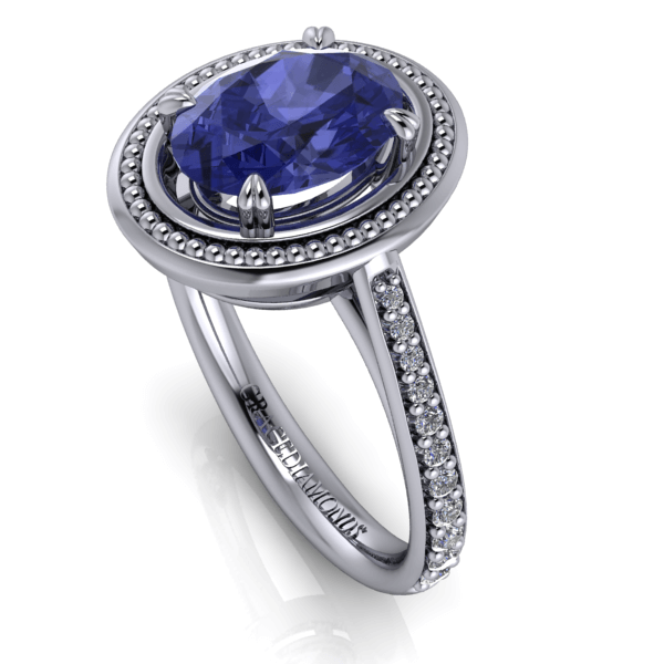 Oval Sapphire and Diamond Ring