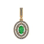 Double_diamond_halo_white-_gold_green_emerald_centre_stone_pendant