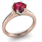 Ring-084-RG-02-R_W-Gold-Round-Cut-Ruby-ring-with-set-RBC-Diamond-shank