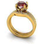 Ring-119-RG-33-Y-Gold-Ruby-Ring-Dmnd-Gallery-Shank-matching-Band